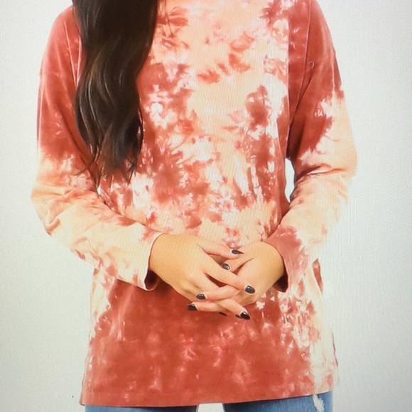 Free People Tops - Free People Be Free Cabernet Combo Tie-Dyed Tee S